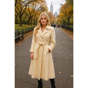 Vintage Mid Century Mohair Trench Coat